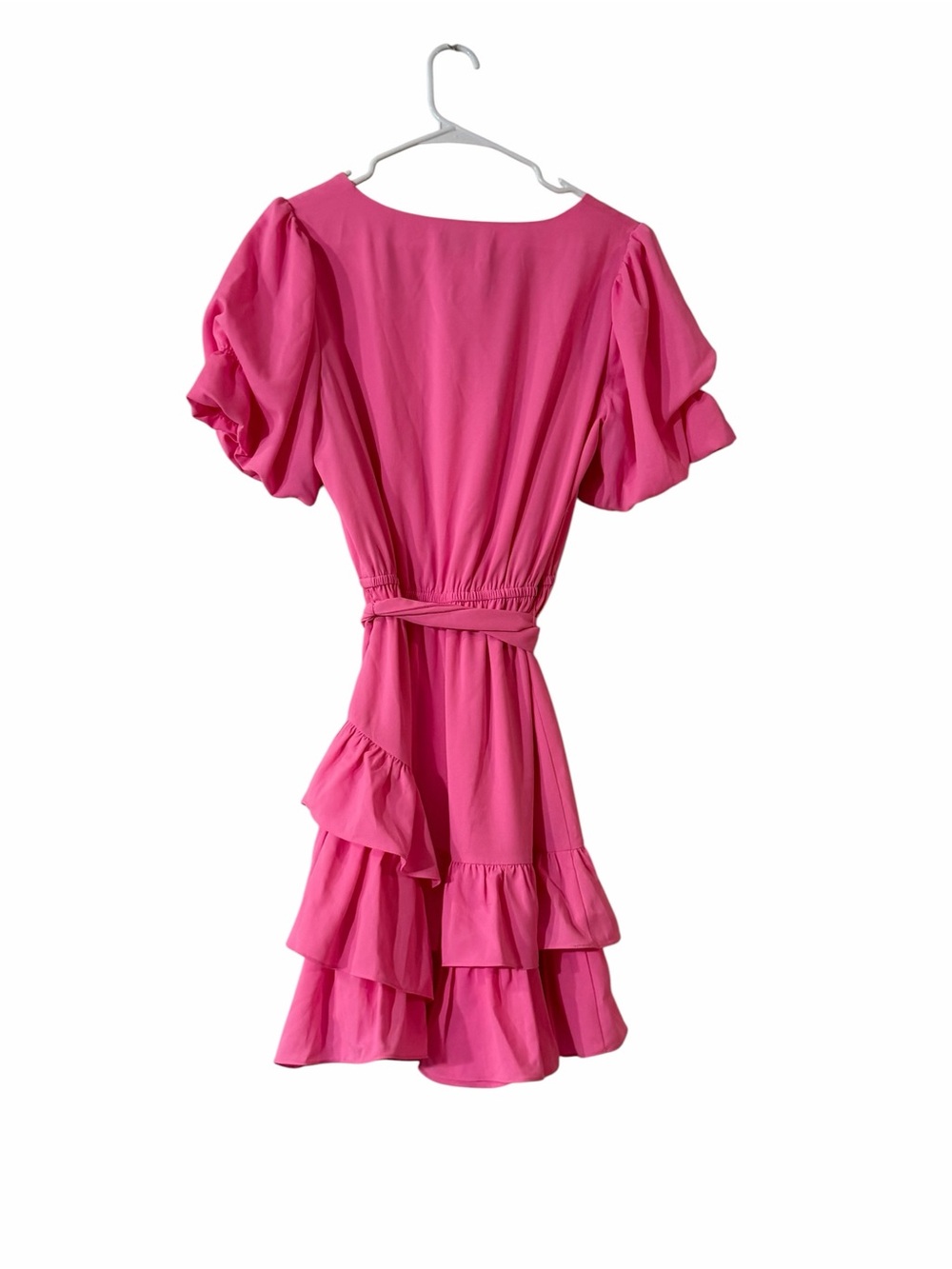 Lilly Pulitzer Martha Stretch Dress Prosecco Pink Ruffle Size 8 Barbiecore - Picture 7 of 8